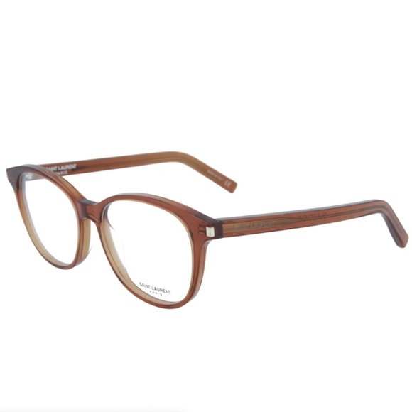 Saint Laurent Unisex Transparent Brown Eyeglasses!